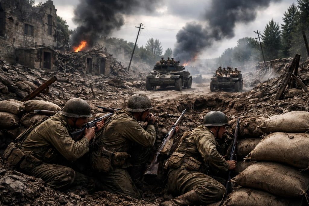 découvrez une analyse approfondie des plus grands chefs-d'œuvre des films de guerre de 1944, explorant leur impact historique et artistique.